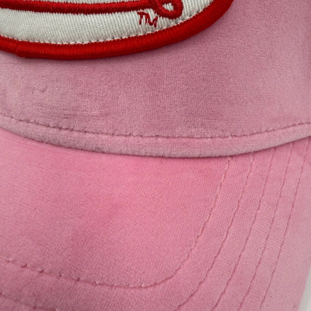 VON DUTCH NEW OS Trucker Hat Pink Velvet Velour Mesh Snapback Y2K Retro Logo